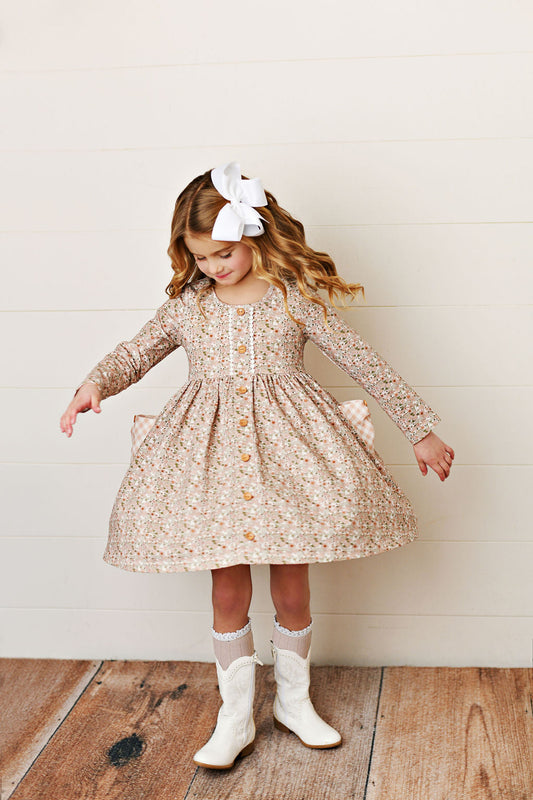 Swoon Baby Mauve Flora Prim Pocket Dress