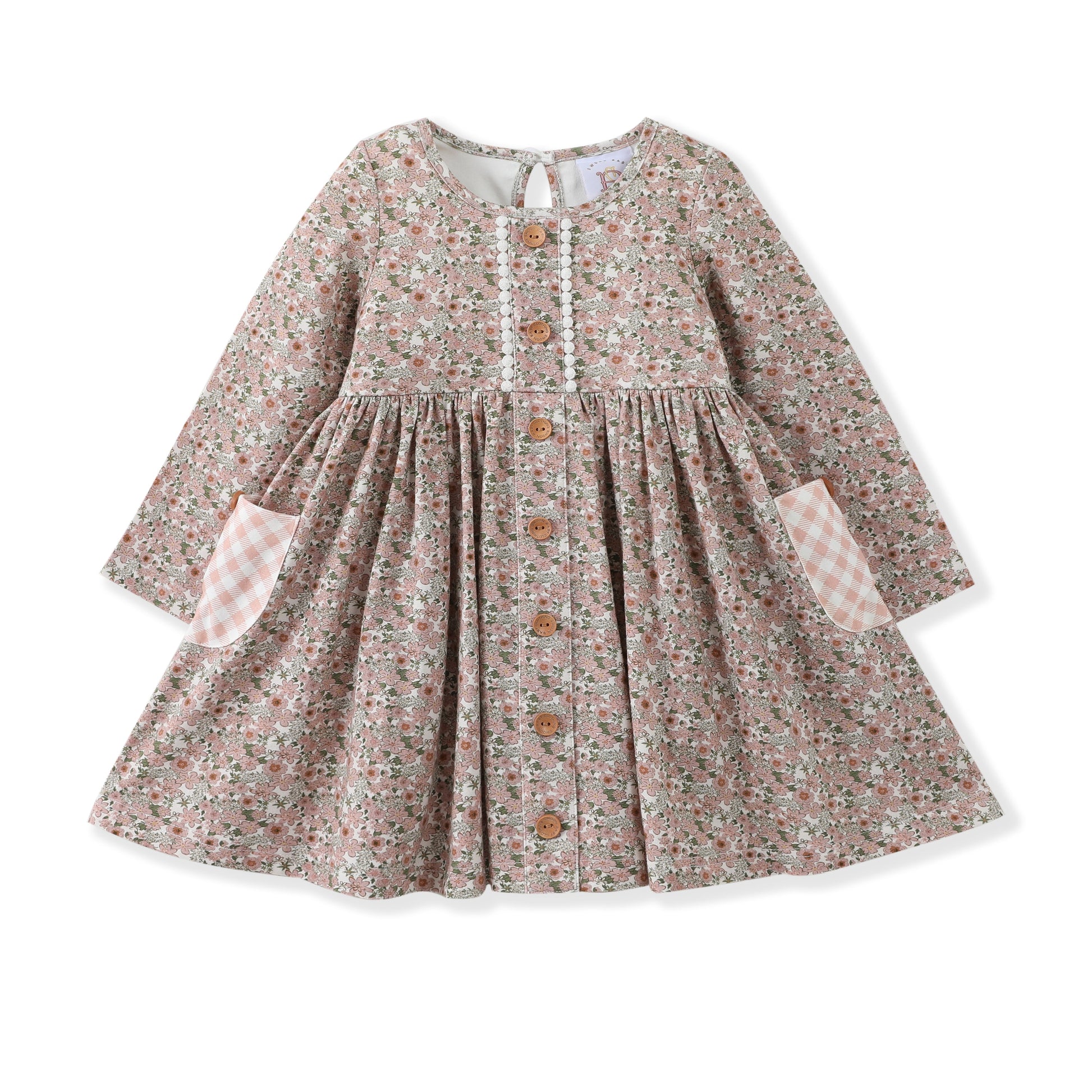 Swoon Baby Mauve Flora Prim Pocket Dress