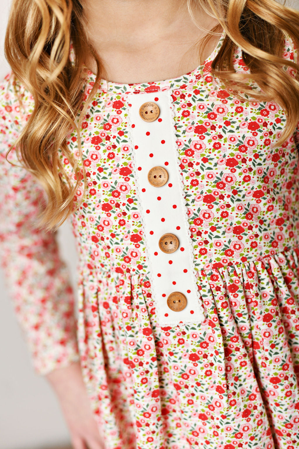 Swoon Baby Holiday Ditsy Petal Layered Dress