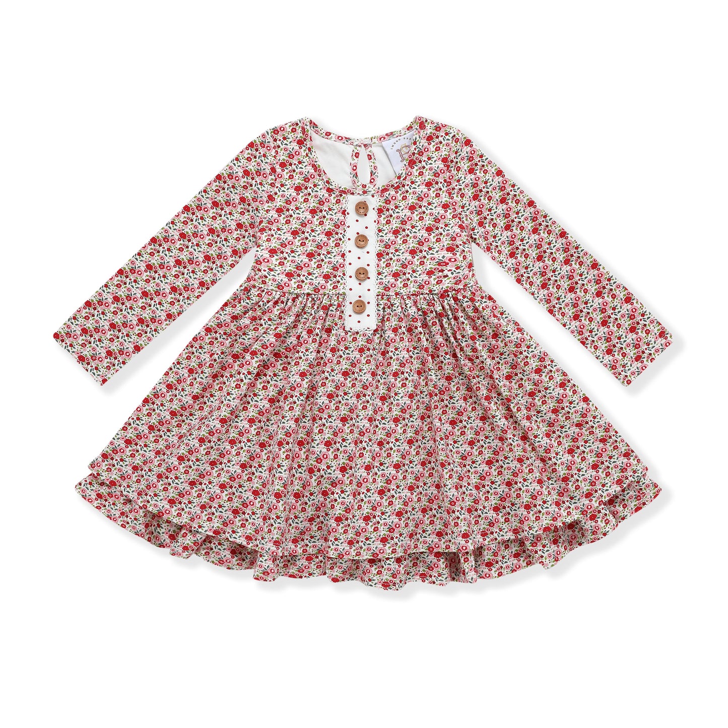 Swoon Baby Holiday Ditsy Petal Layered Dress