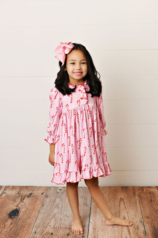 Swoon Baby Candy Cane Butterknit Dress