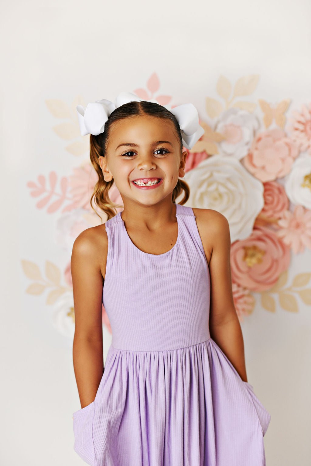 Swoon Baby Bamboo Lilac Pocket Dress