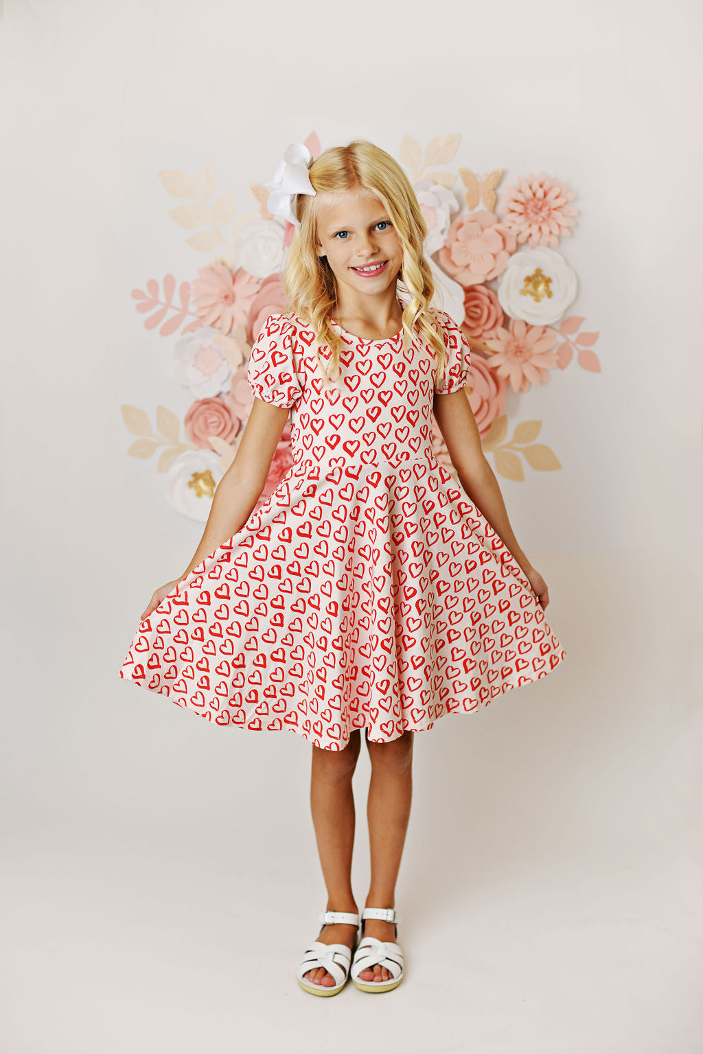 Swoon Baby Girls Valentine's Day Heart Twirl Dress Style 2424