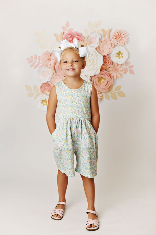 Swoon Baby Spring Ditsy Floral Bow Pocket Jumper