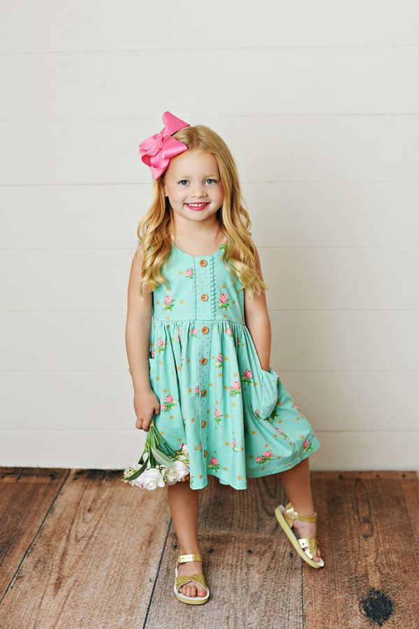 Swoon Baby Golden Crown Prim Dress