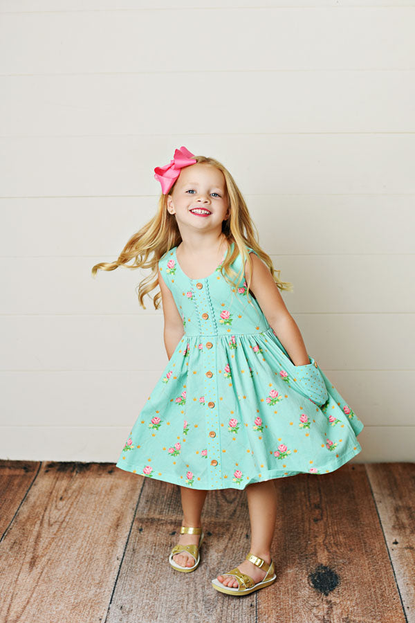 Swoon Baby Golden Crown Prim Dress