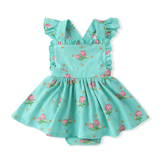 Swoon Baby Golden Crown Bubble Dress