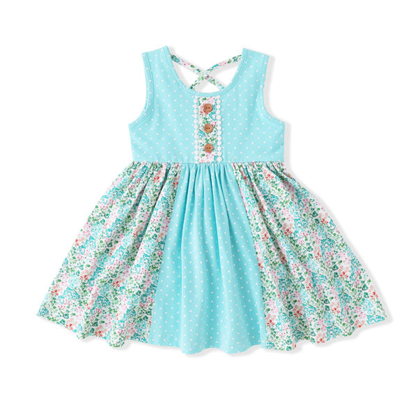 Swoon Baby Sea Breeze Bloom Bliss Tier Dress