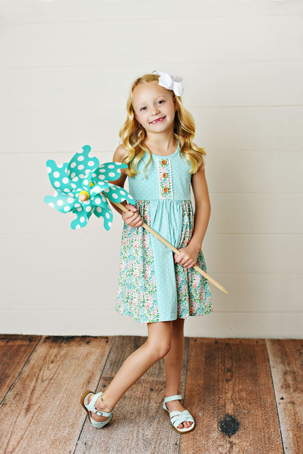 Swoon Baby Sea Breeze Bloom Bliss Tier Dress