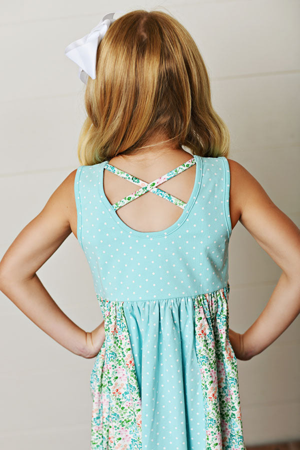 Swoon Baby Sea Breeze Bloom Bliss Tier Dress