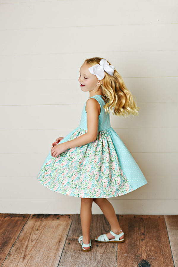 Swoon Baby Sea Breeze Bloom Bliss Tier Dress