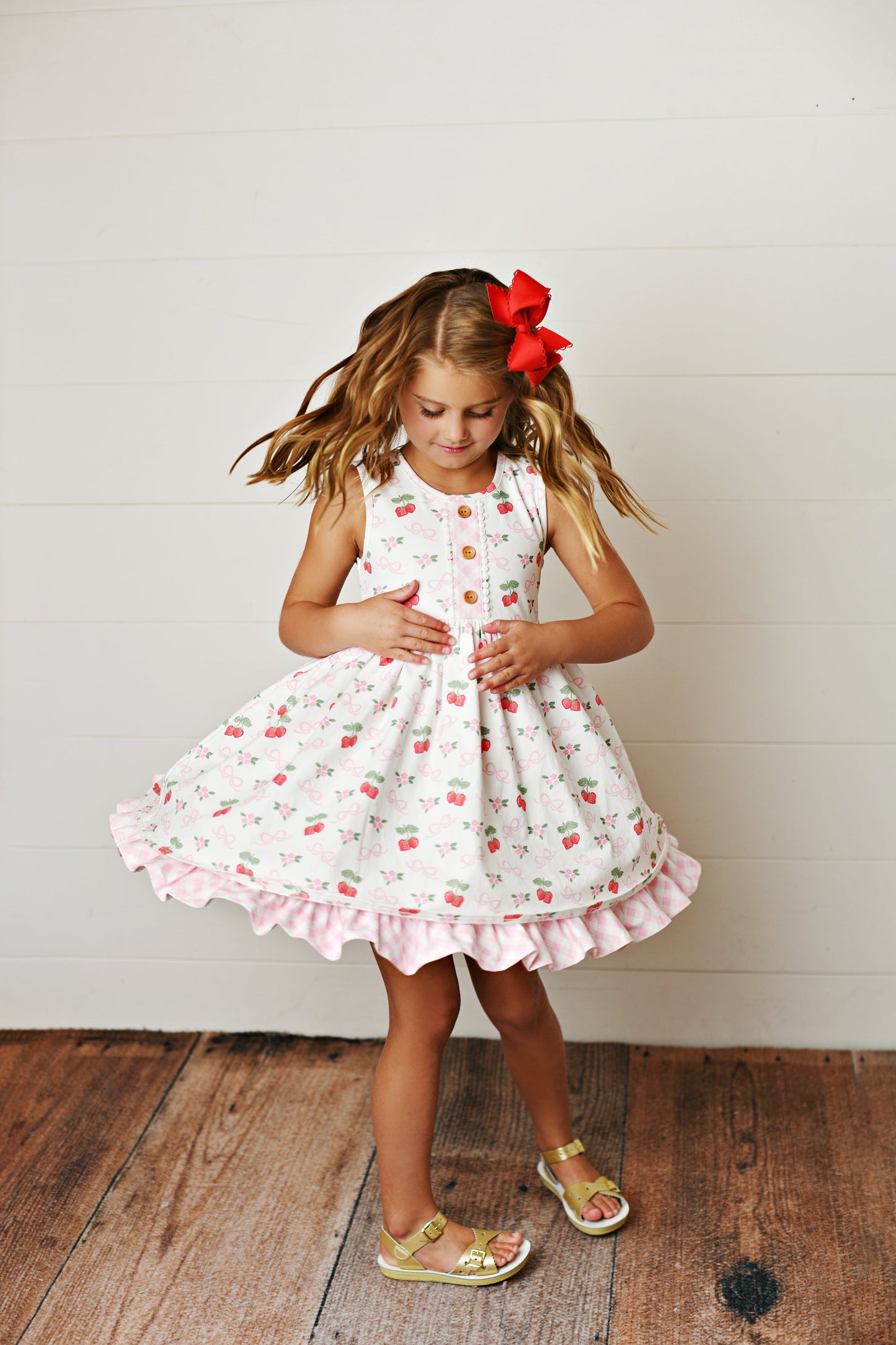 Swoon Baby Bows 'N Berries Bliss Knit Twirl Dress