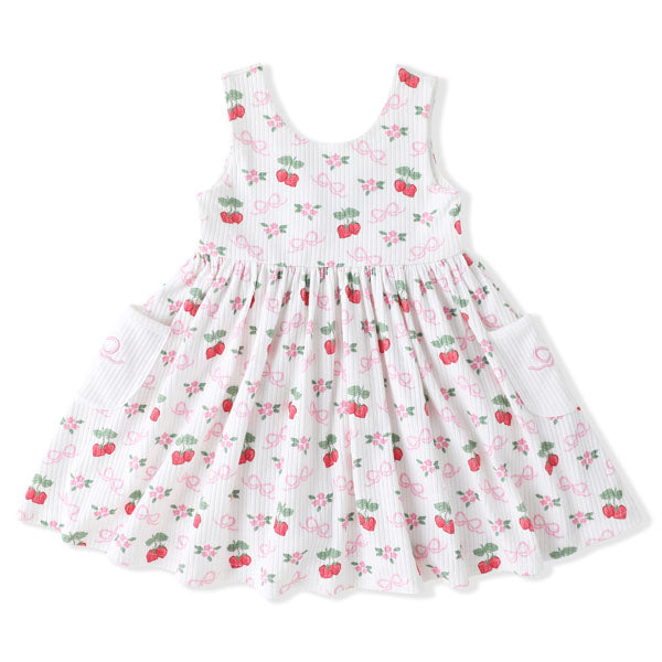 Swoon Baby Bows 'Berries Ribbed Pocket Dress