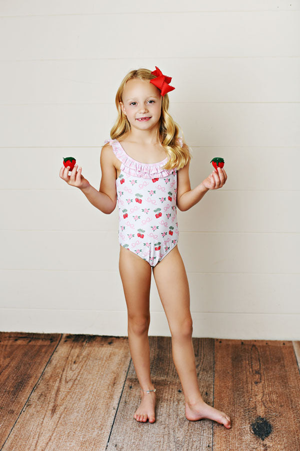 Swoon Baby Bows 'N Berries UPF 50 1 PC Swimsuit