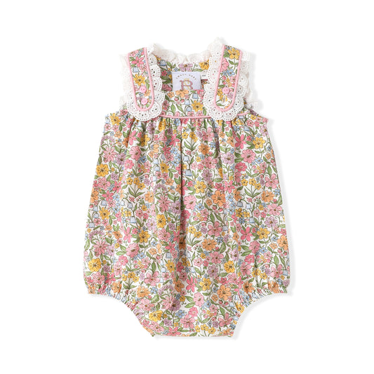 Swoon Baby Watercolor Bloom Eyelet Trim Bubble