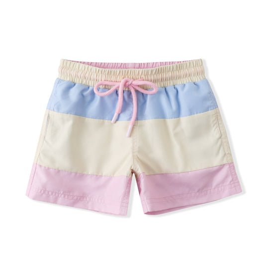 Swoon Baby Watercolor Bloom UPF 50 Boys Swim Trunks