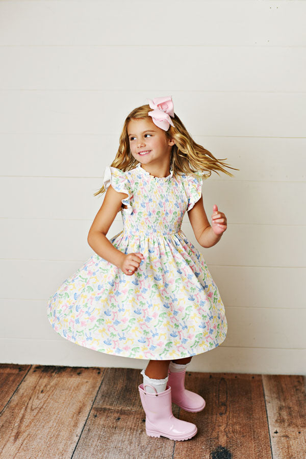 Swoon Baby Bow-tiful Smock Dress