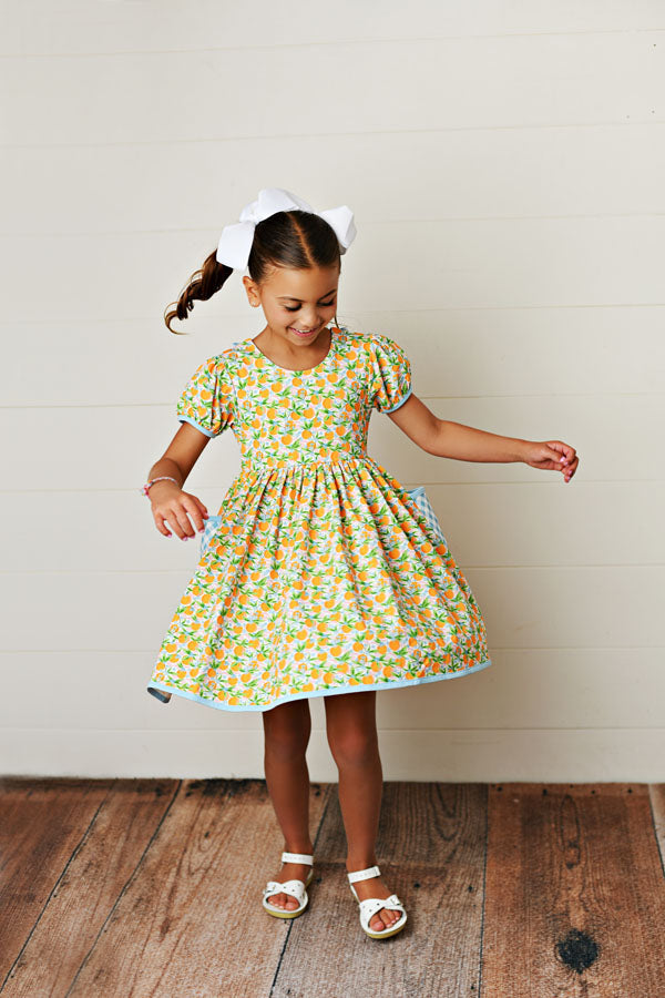 Swoon Baby Citrus Bloom Pocket Twirl Dress