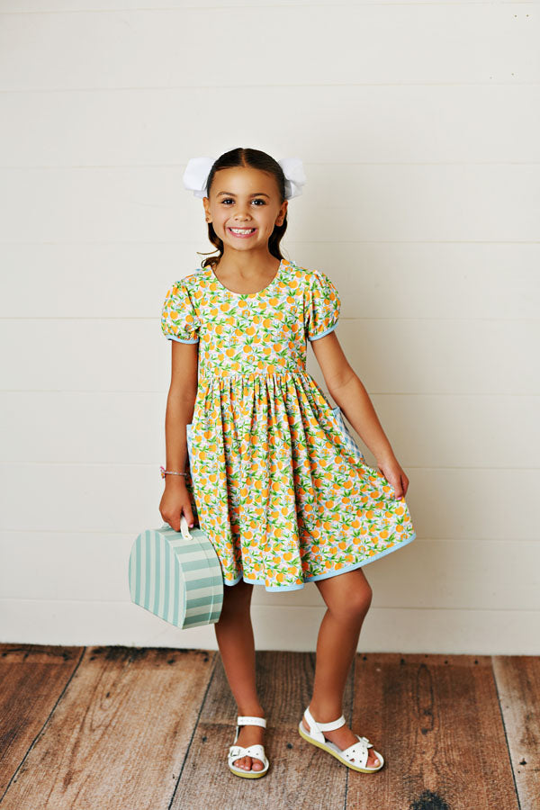 Swoon Baby Citrus Bloom Pocket Twirl Dress