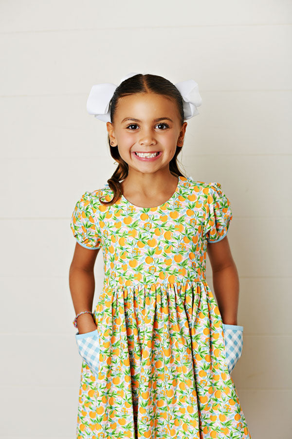 Swoon Baby Citrus Bloom Pocket Twirl Dress