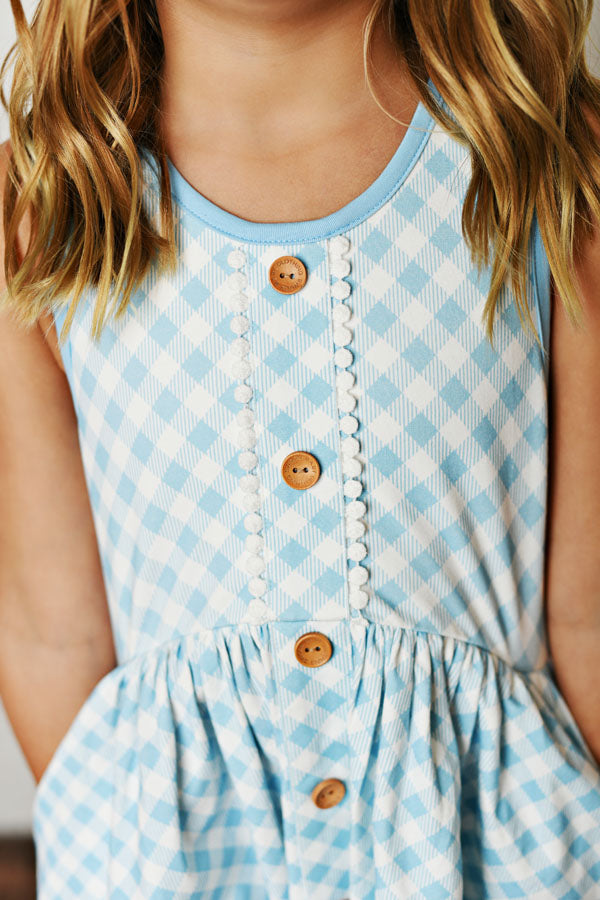 Swoon Baby Citrus Bloom Gingham Prim Dress