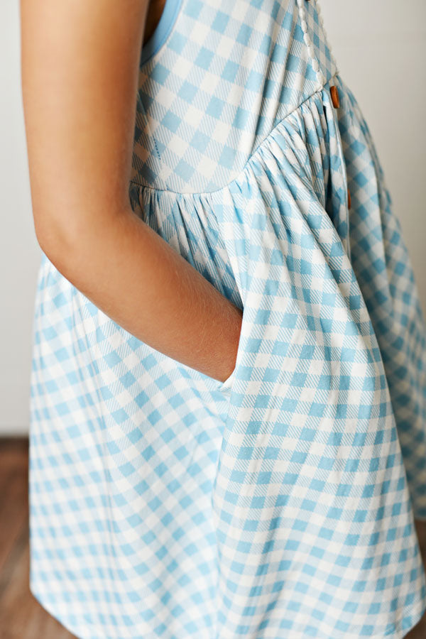 Swoon Baby Citrus Bloom Gingham Prim Dress