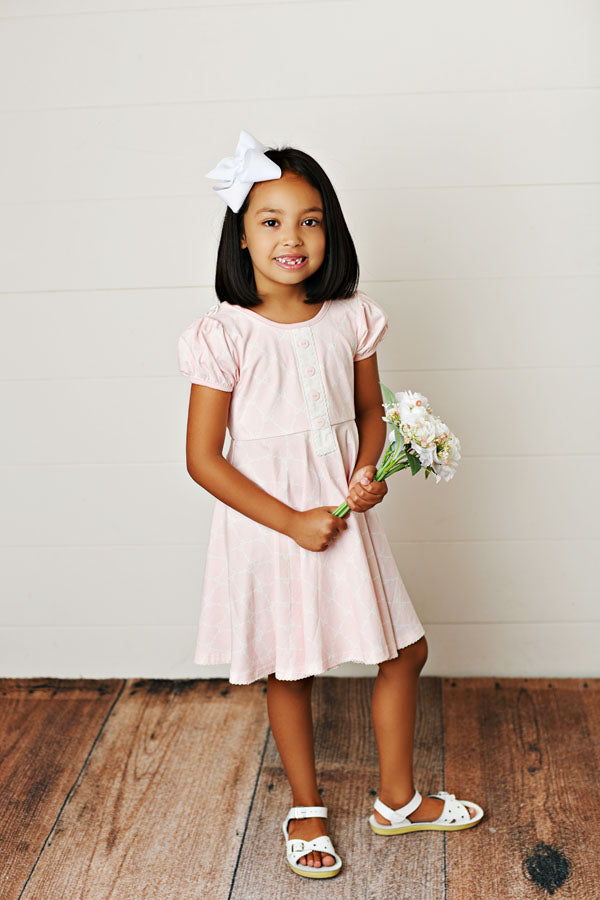 Swoon Baby Pretty Pink Ribbons & Bows Petal Dress