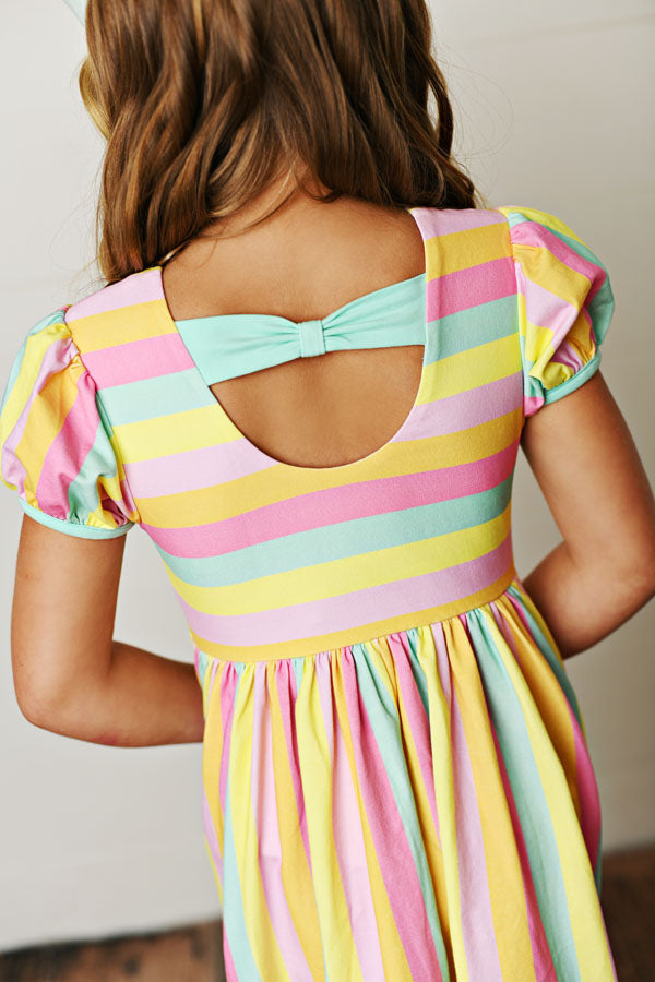 Swoon Baby Rainbows Stripes Pocket Dress Style SBS2570