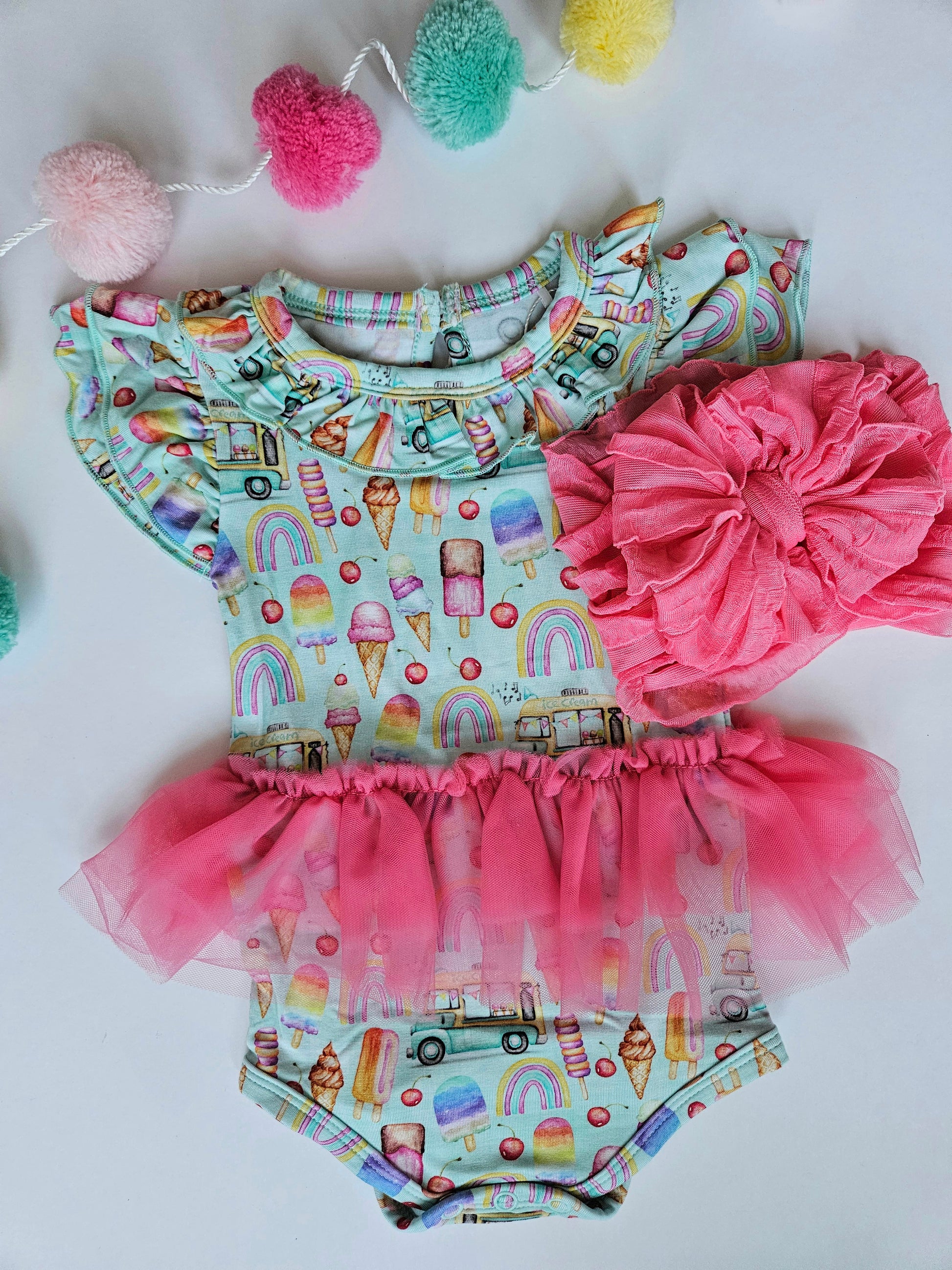 Rockin Royalty Sweet Treats Tulle Flutter Onesie