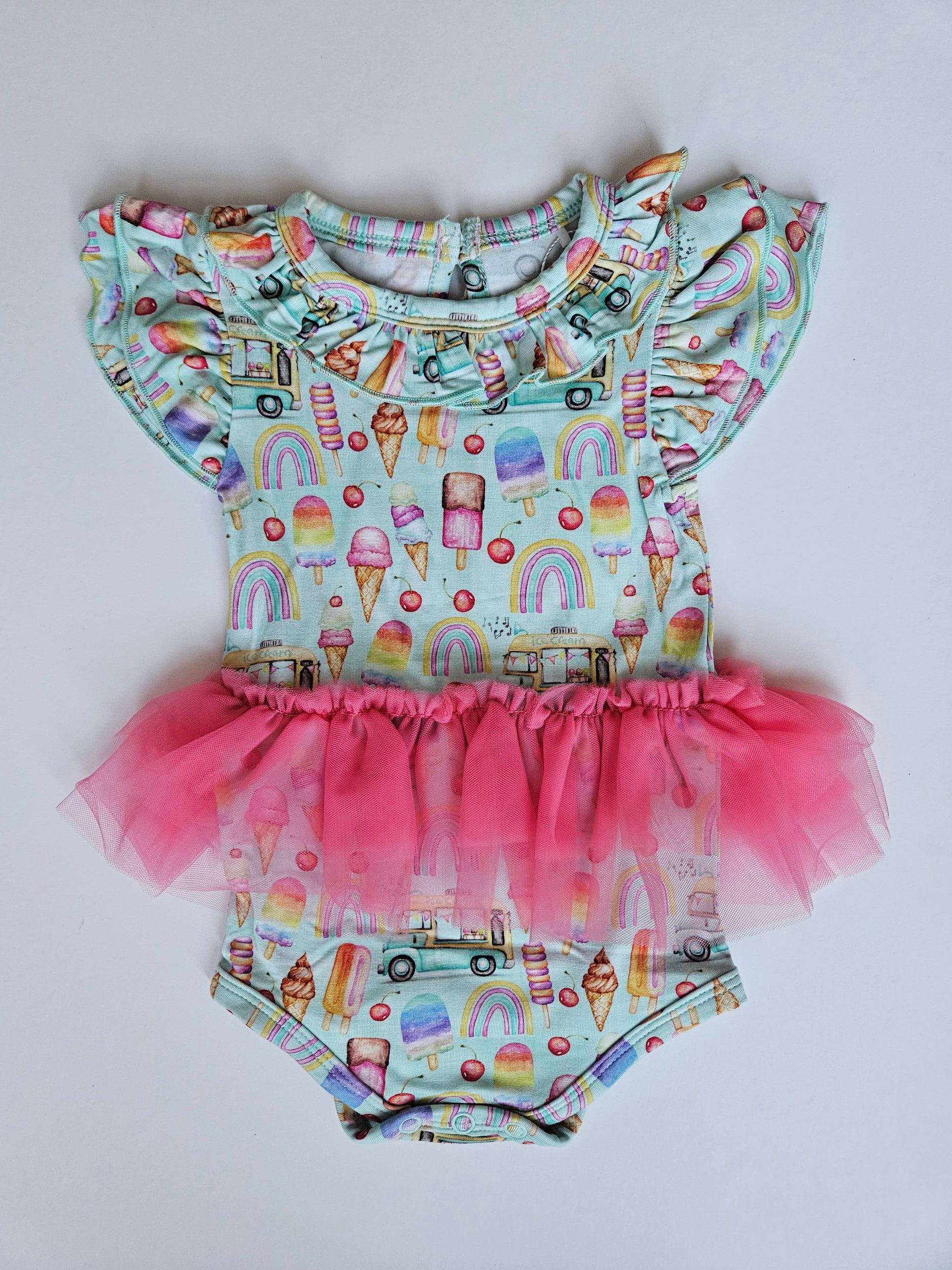 Rockin Royalty Sweet Treats Tulle Flutter Onesie