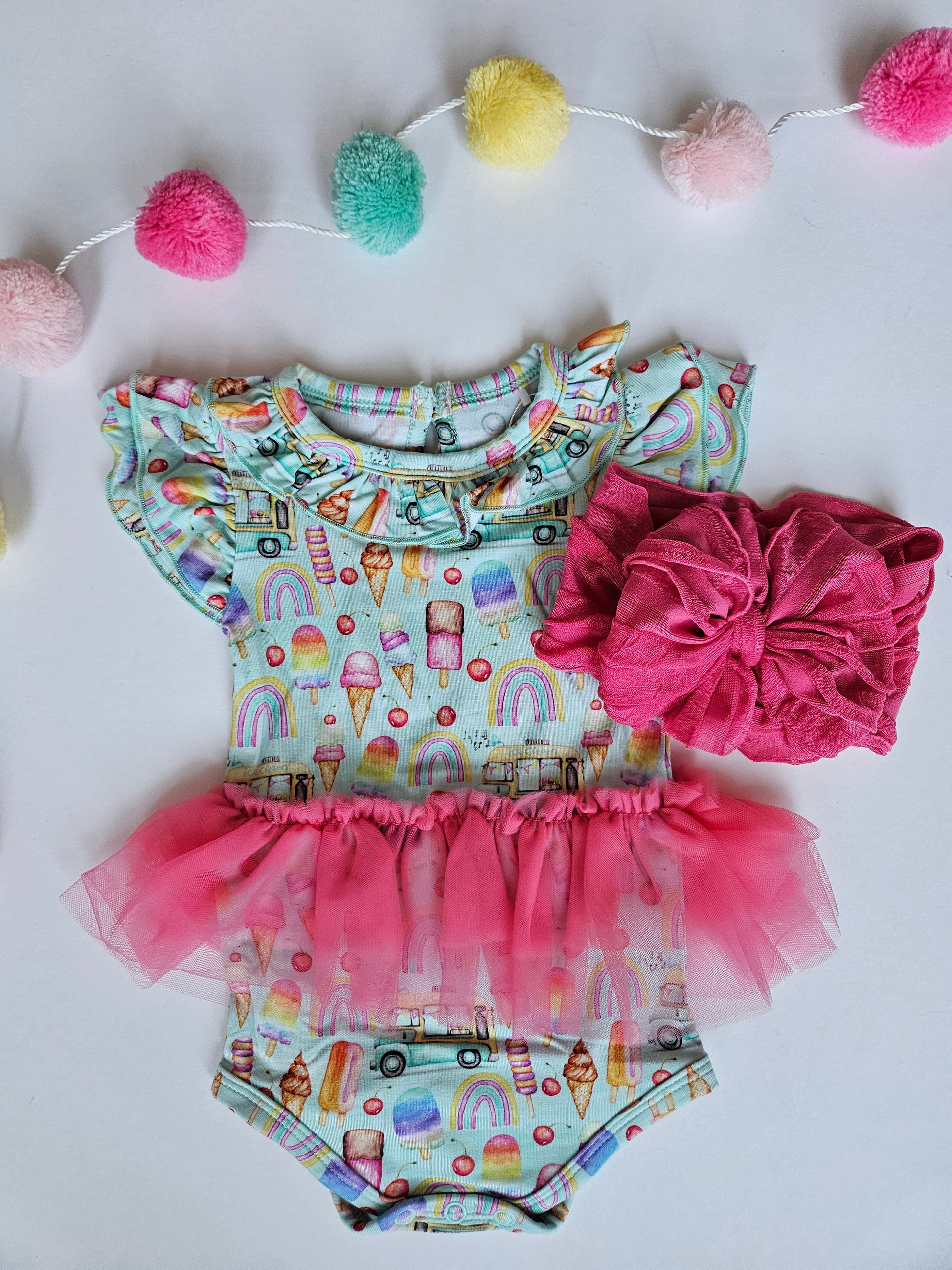 Rockin Royalty Sweet Treats Tulle Flutter Onesie