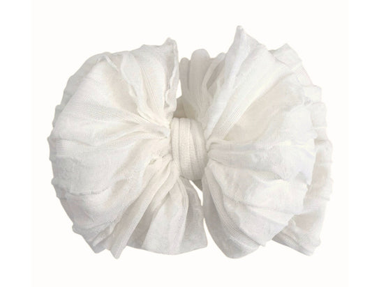 In Awe Couture Ruffled Headband - Off White