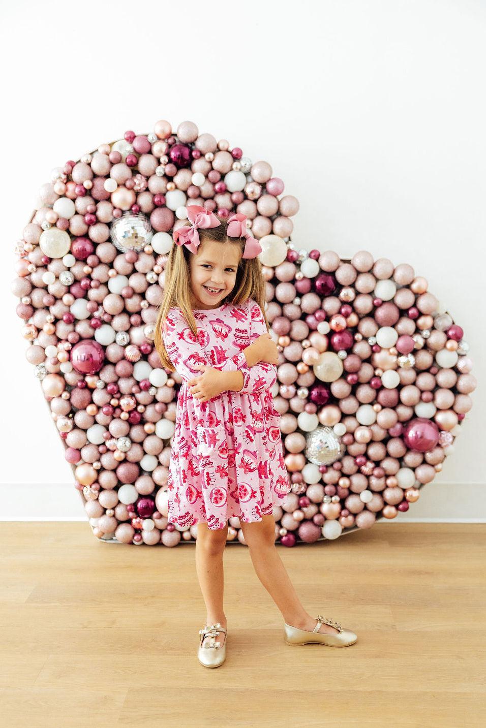 Mila and Rose Vintage Cakes L/S Pocket Twirl Dress