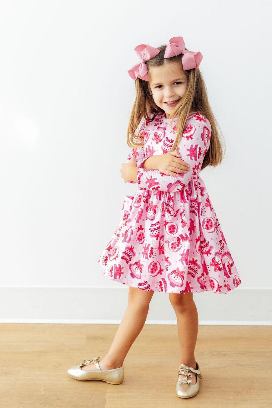 Mila and Rose Vintage Cakes L/S Pocket Twirl Dress