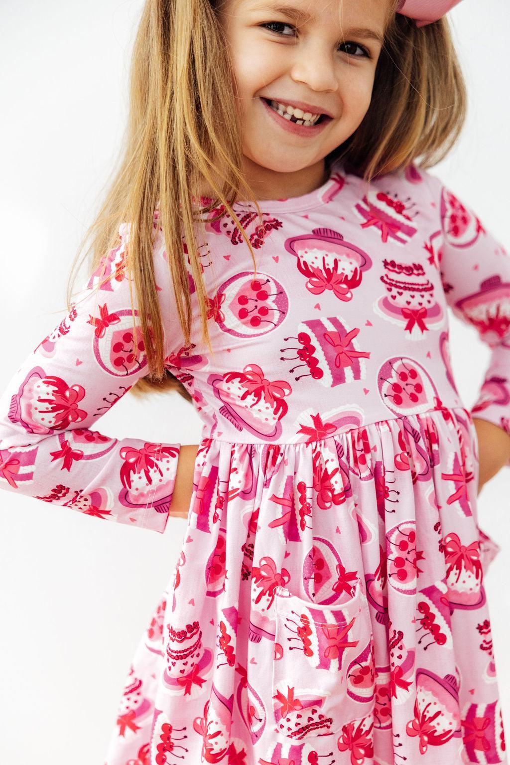 Mila and Rose Vintage Cakes L/S Pocket Twirl Dress