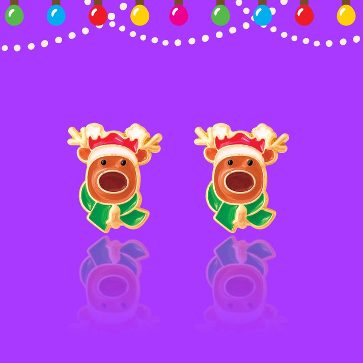 Girl Nation Cutie Stud Earrings - Reindeer Magic Earrings