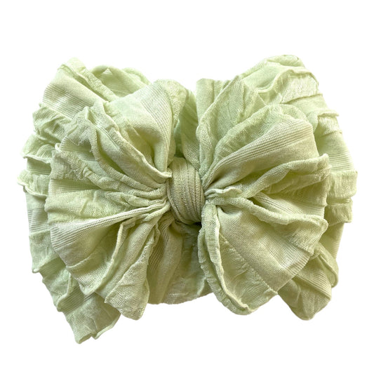In Awe Couture Ruffled Headband - Honeydew