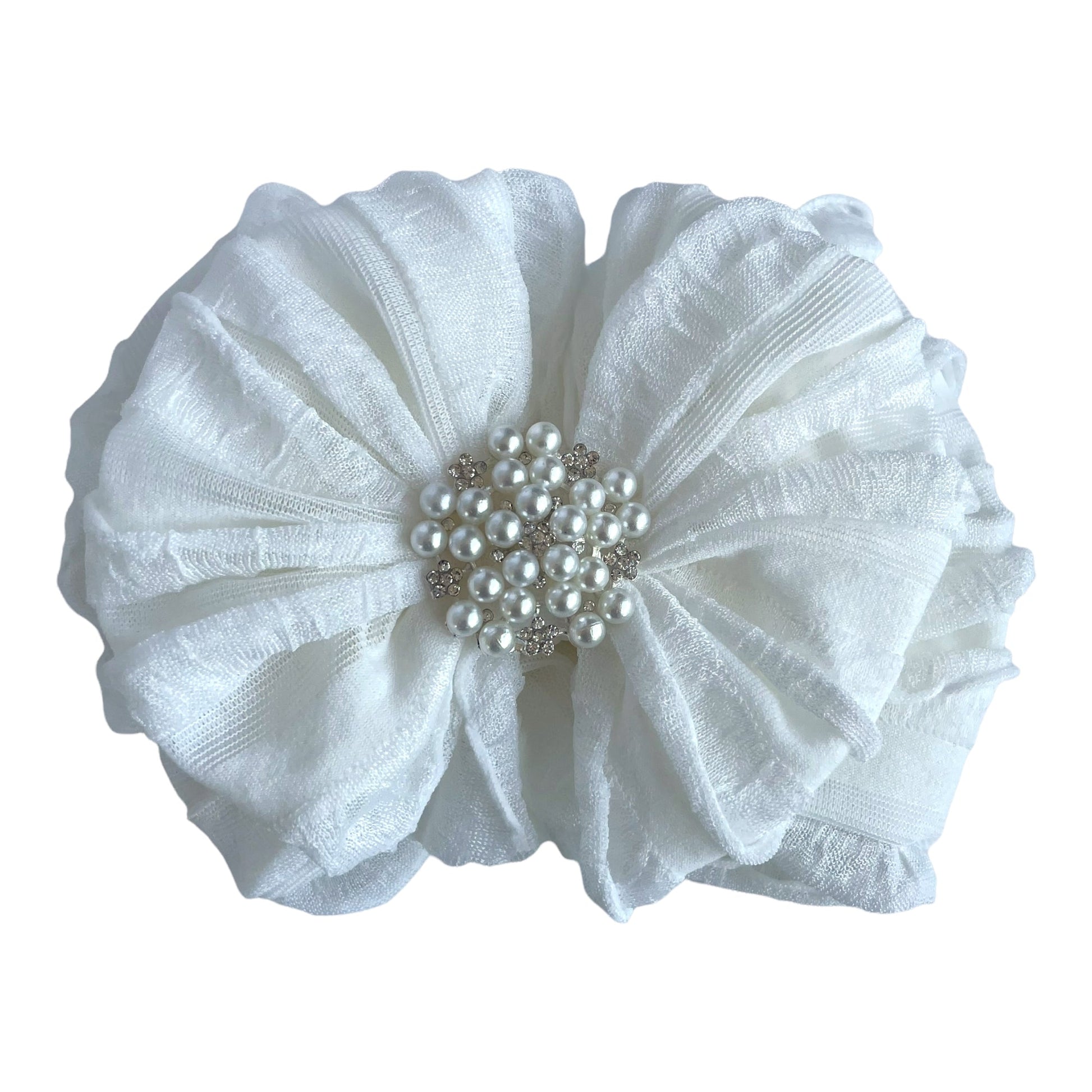 In Awe Couture Pearl Ruffled Headband