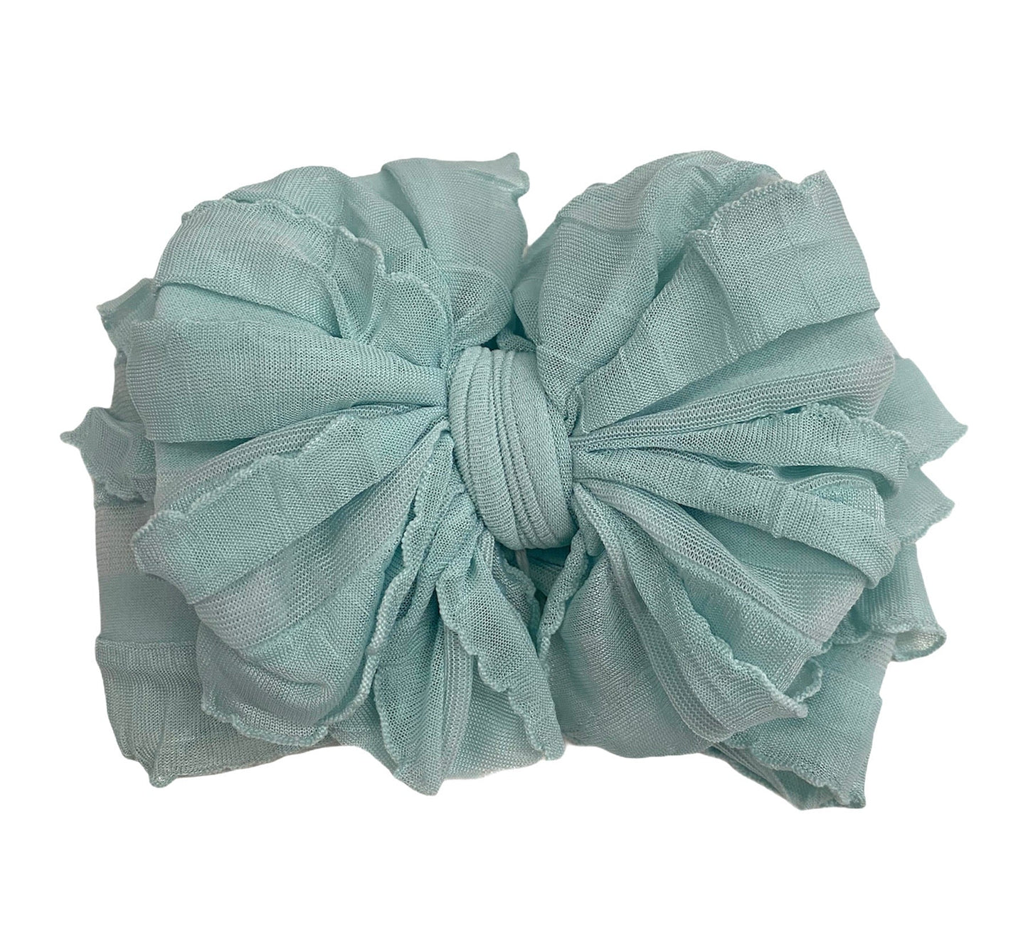 In Awe Couture Ruffled Headband - Seafoam