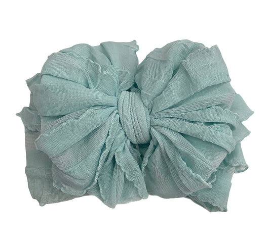 In Awe Couture Ruffled Headband - Seafoam