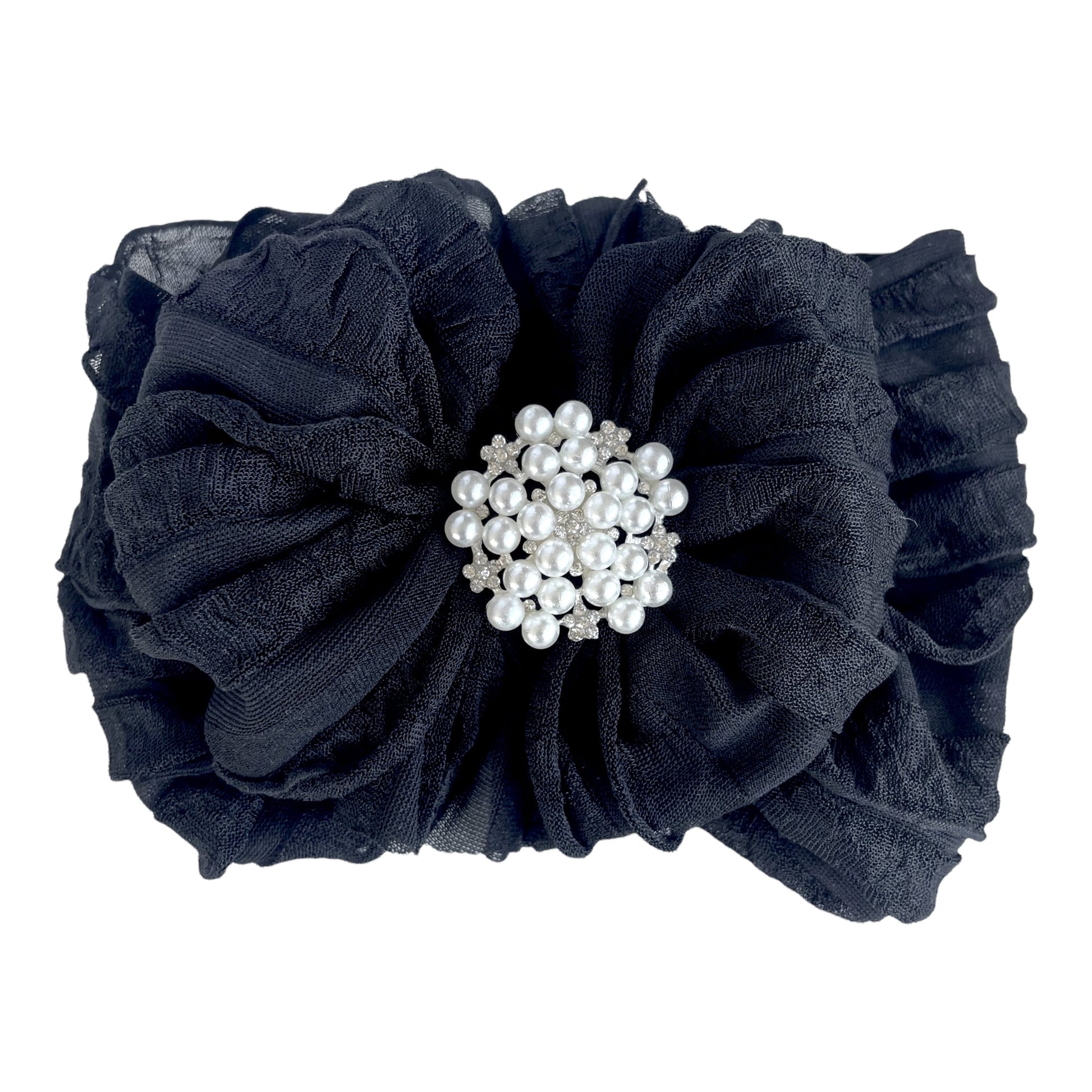 In Awe Couture Pearl Ruffled Headband