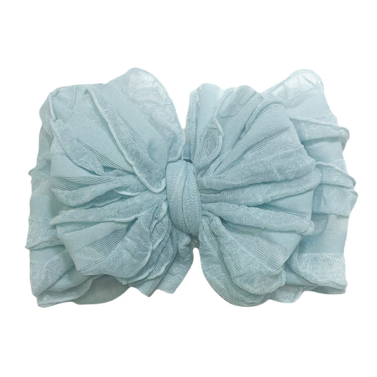 In Awe Couture Ruffled Headband -  Baby Blue
