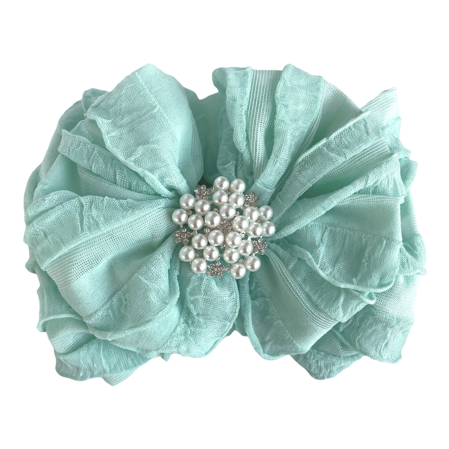 In Awe Couture Pearl Ruffled Headband