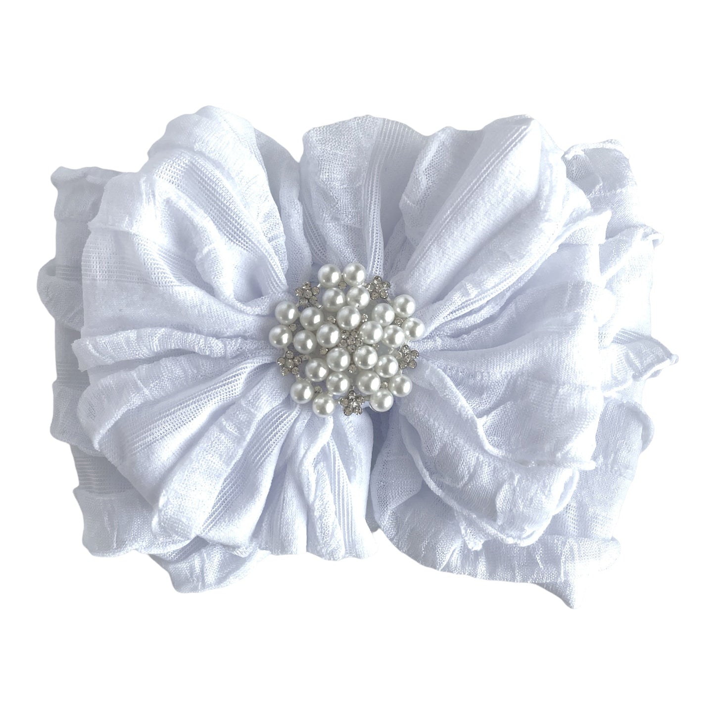 In Awe Couture Pearl Ruffled Headband