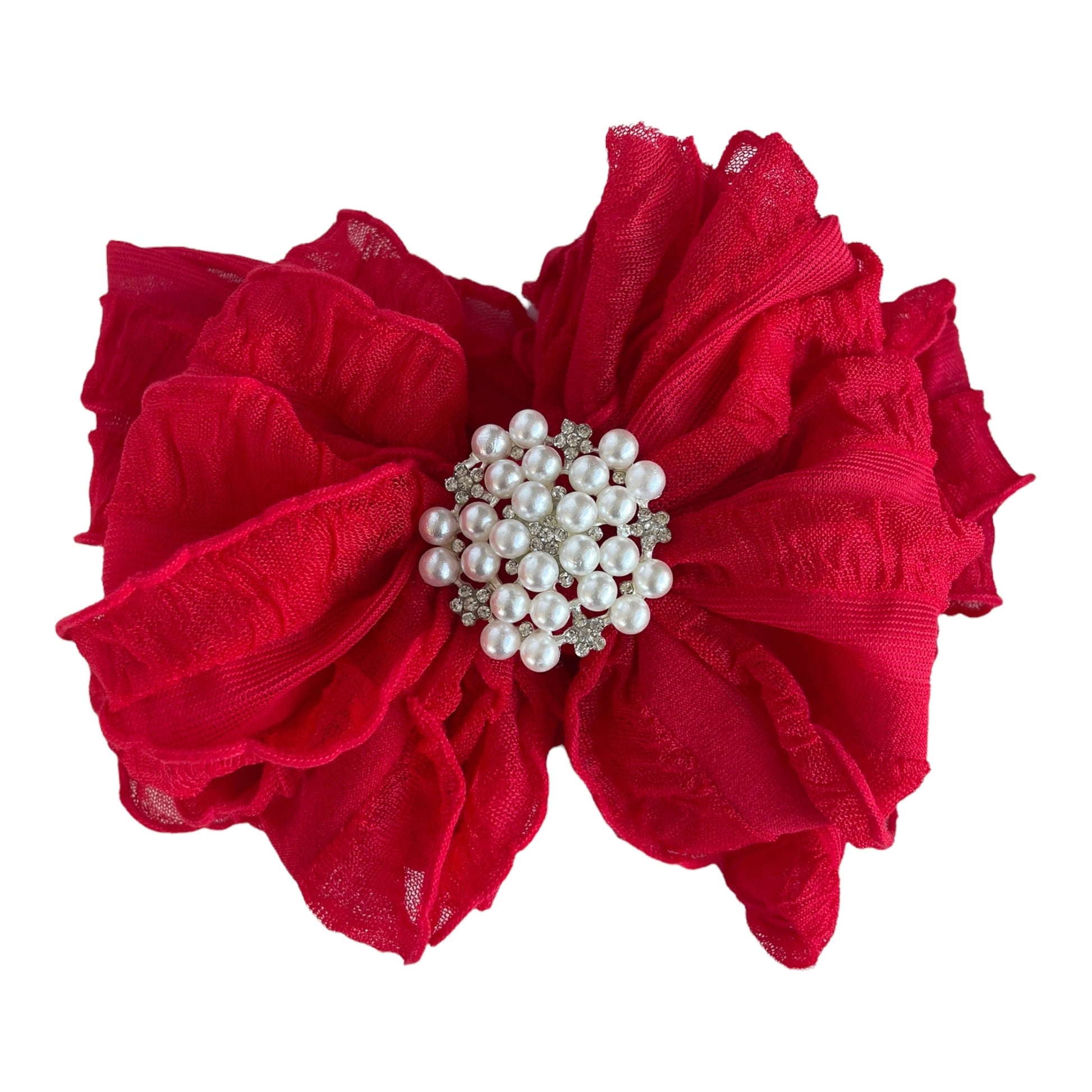 In Awe Couture Pearl Ruffled Headband
