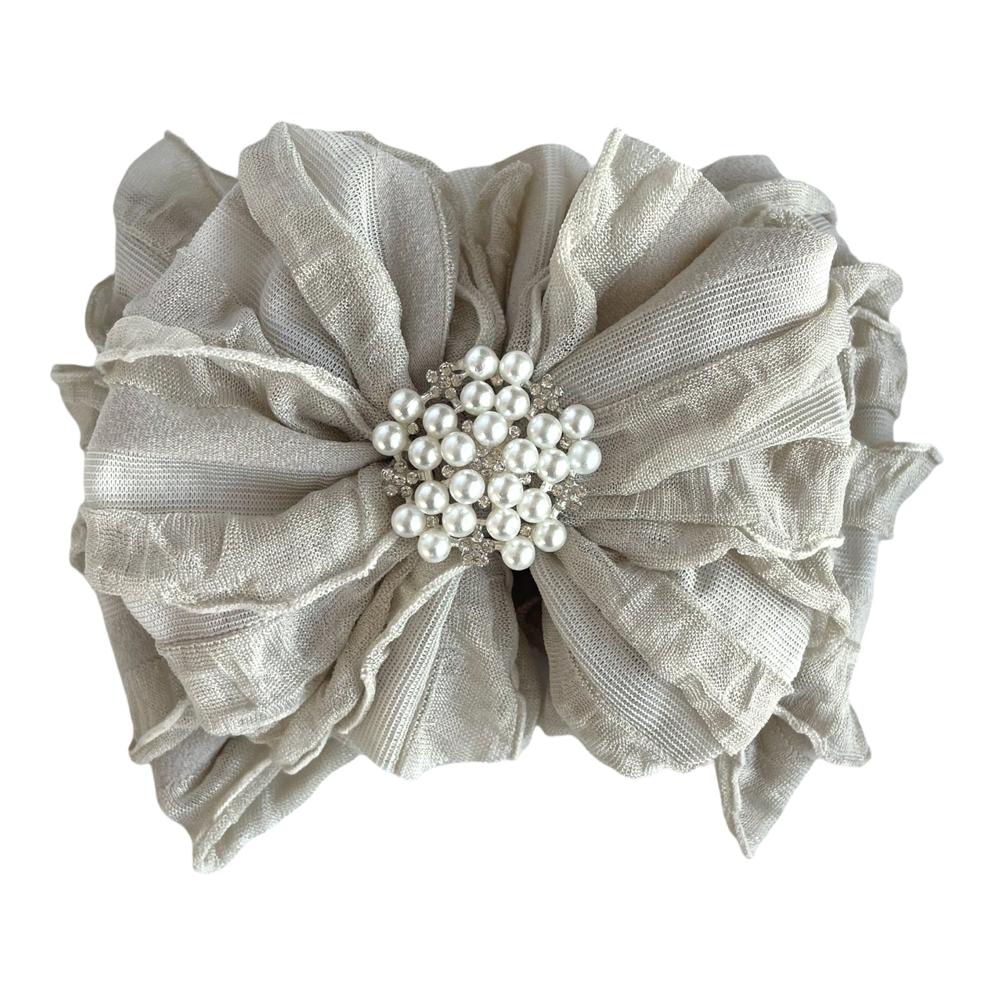 In Awe Couture Pearl Ruffled Headband