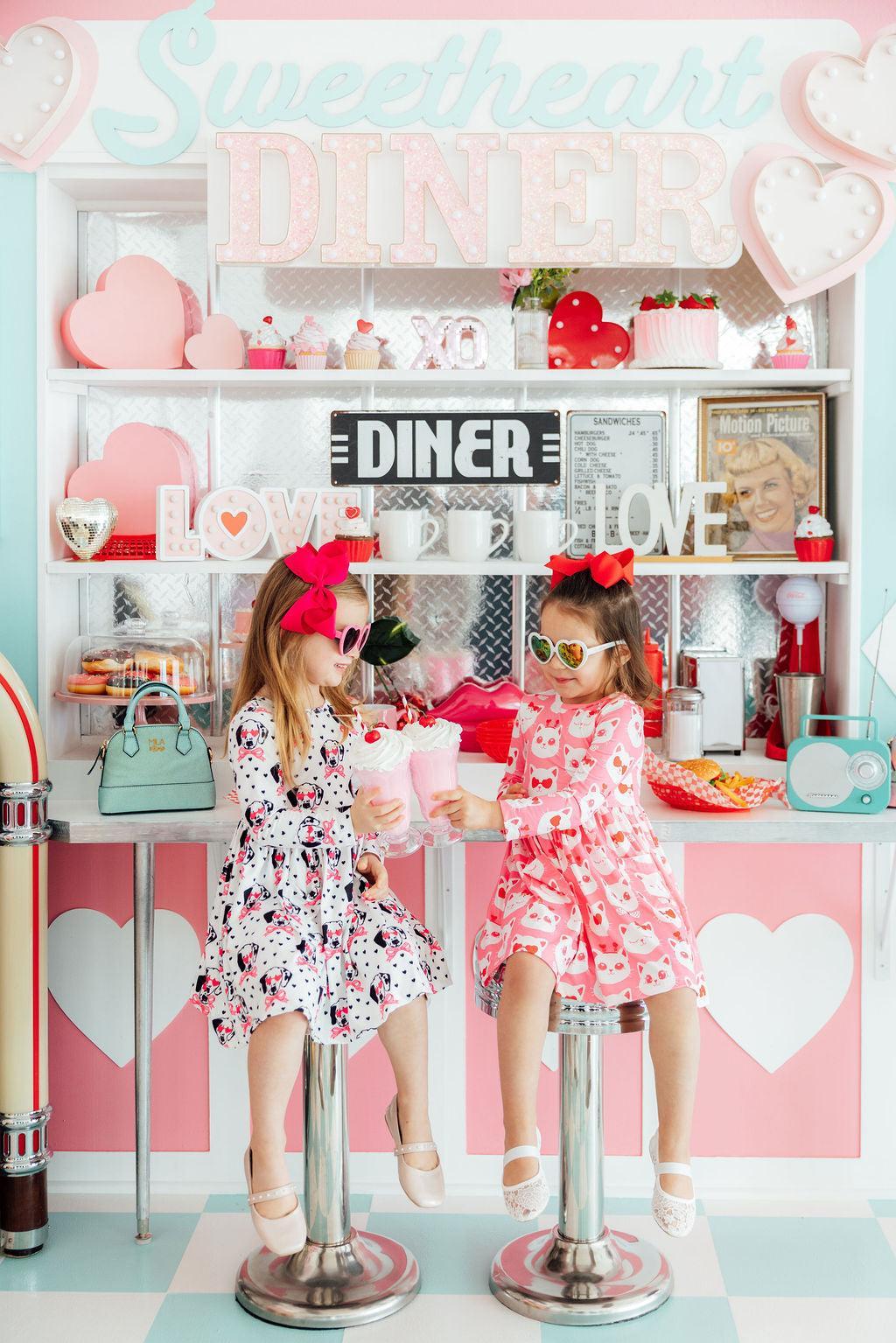 Mila and Rose Love You Spots L/S Pocket Twirl Dress