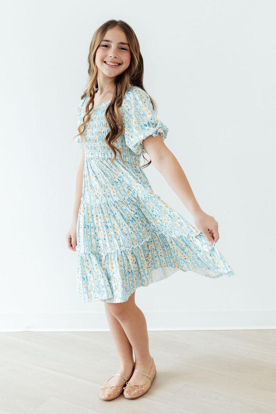 Mila & Rose Buttercup Blooms Smocked Ruffle Dress