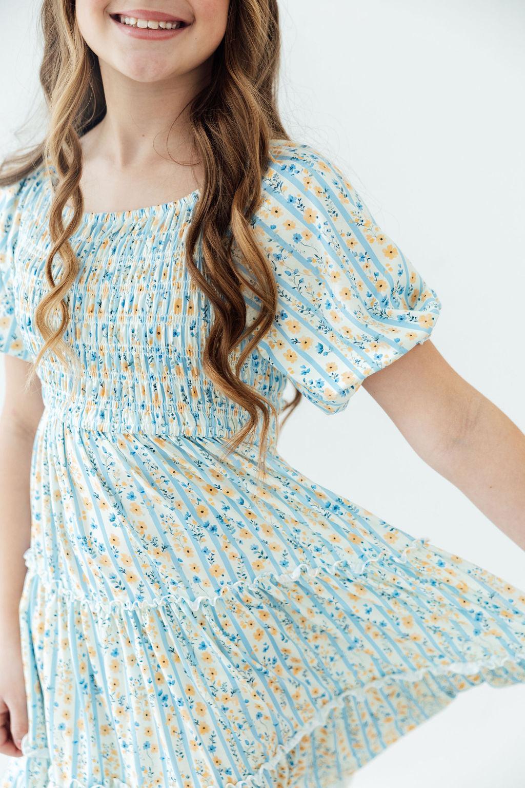 Mila & Rose Buttercup Blooms Smocked Ruffle Dress