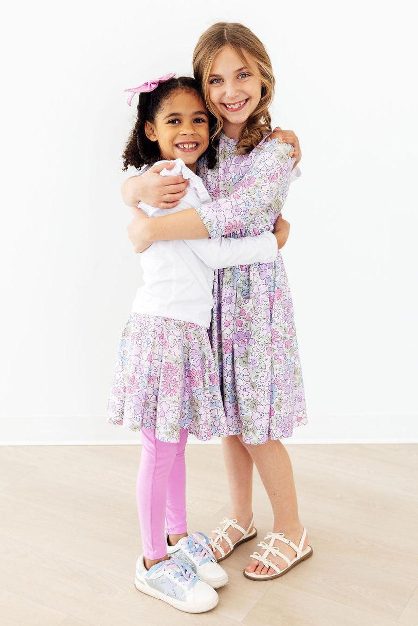 Mila & Rose Spring Gardens 3/4 Sleeve Pocket Twirl Dress